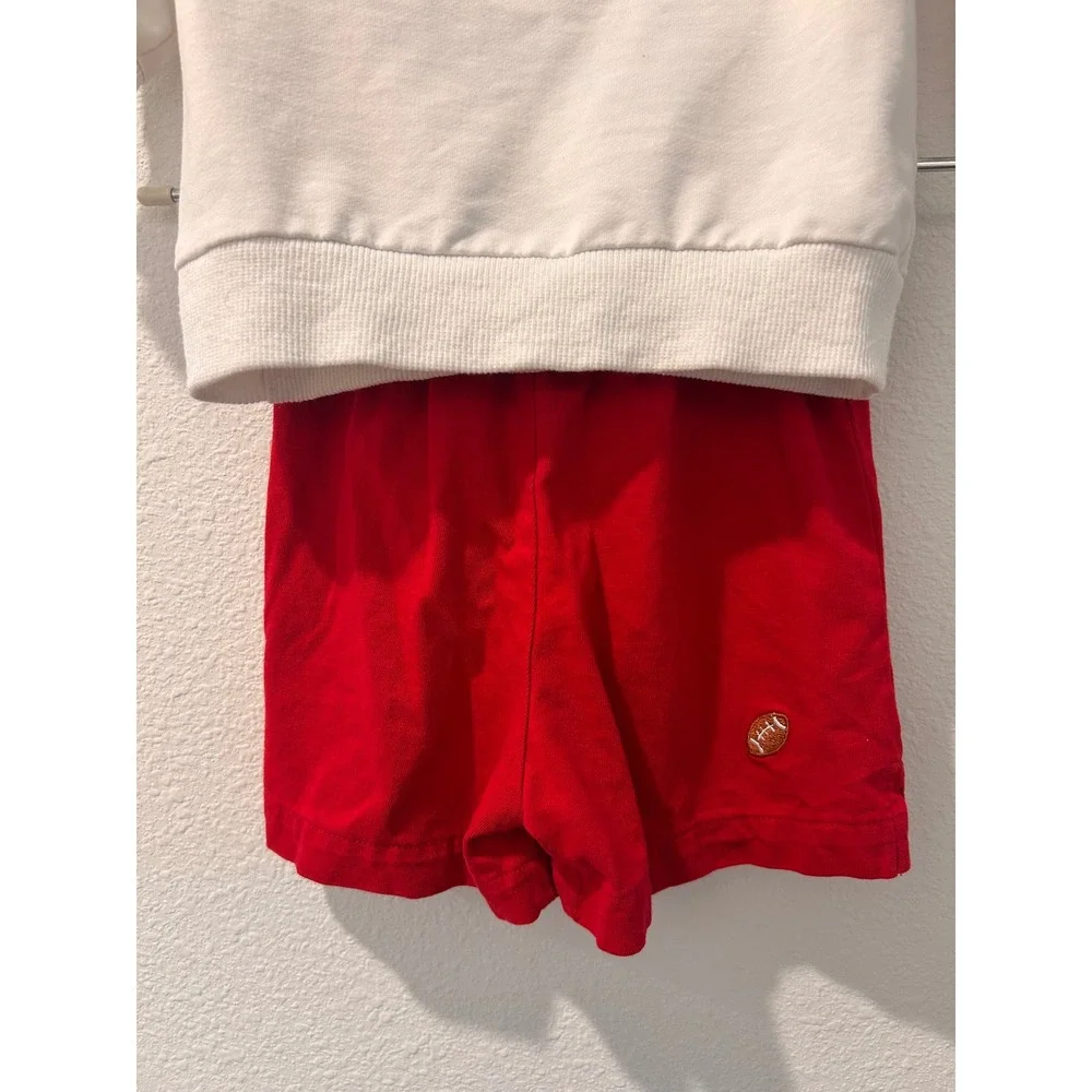 Karma Is The Guy On The Chiefs Sweatshirt and Shorts‎ Set Red White